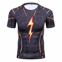 Load image into Gallery viewer, New Comic Superhero Compression Shirt Captain America Iron man Fit Tight G ym Bodybuilding T Shirt