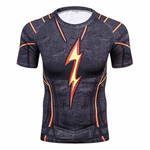 New Comic Superhero Compression Shirt Captain America Iron man Fit Tight G ym Bodybuilding T Shirt