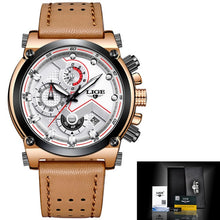 Load image into Gallery viewer, Reloje 2018 LIGE Men Watch Male Leather Automatic date Quartz Watches Mens Luxury Brand Waterproof Sport Clock Relogio Masculino