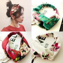 Load image into Gallery viewer, Women Girls Summer Bohemian Hair Bands Print Headbands Retro Cross Turban Bandage Bandanas HairBands Hair Accessories Headwrap