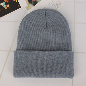 2018 Winter Hats for Woman New Beanies Knitted Solid Cute Hat Girls Autumn Female Beanie Caps Warmer Bonnet Ladies Casual Cap