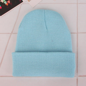 2018 Winter Hats for Woman New Beanies Knitted Solid Cute Hat Girls Autumn Female Beanie Caps Warmer Bonnet Ladies Casual Cap