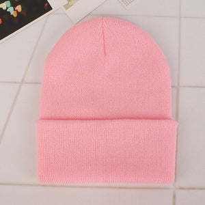 2018 Winter Hats for Woman New Beanies Knitted Solid Cute Hat Girls Autumn Female Beanie Caps Warmer Bonnet Ladies Casual Cap