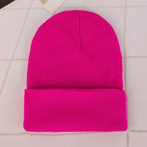 2018 Winter Hats for Woman New Beanies Knitted Solid Cute Hat Girls Autumn Female Beanie Caps Warmer Bonnet Ladies Casual Cap