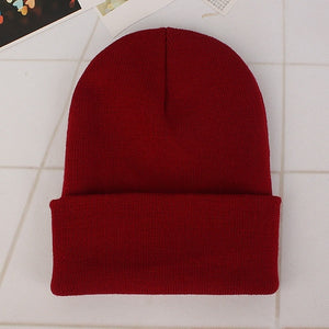 2018 Winter Hats for Woman New Beanies Knitted Solid Cute Hat Girls Autumn Female Beanie Caps Warmer Bonnet Ladies Casual Cap