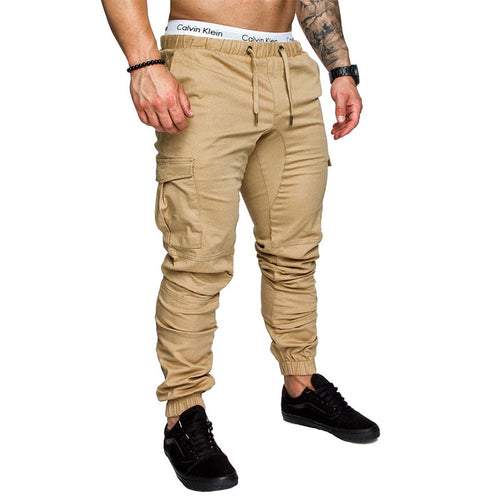 2018 Brand Men's Pants Hip Hop Harem Joggers Pants Male Trousers Men Joggers Solid Multi-pocket Pants Elastic Waist Sweatpants