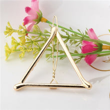 Load image into Gallery viewer, Fashion Woman Hair Accessories Triangle Hair Clip Pin Metal Geometric Alloy Hairband Moon Circle Hairgrip Barrette Girls Holder