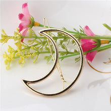 Load image into Gallery viewer, Fashion Woman Hair Accessories Triangle Hair Clip Pin Metal Geometric Alloy Hairband Moon Circle Hairgrip Barrette Girls Holder