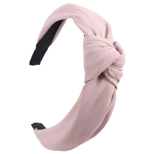 Solid Soft Knotted Flamingo Headband Hairband For Women Lady Bow Hair Hoop Hair Accessories Headwear