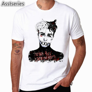 Xxxtentacion Character Print T-Shirt Fashion Casual Fitness Cool O-neck Men's T Shirt Summer Short Sleeve Men Clothing