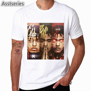 Xxxtentacion Character Print T-Shirt Fashion Casual Fitness Cool O-neck Men's T Shirt Summer Short Sleeve Men Clothing