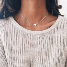 Load image into Gallery viewer, Tiny Heart Choker Necklace for Women gold Silver Chain Smalll Love Necklace Pendant on neck Bohemian Chocker Necklace Jewelry