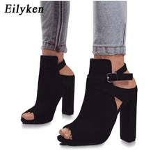 Load image into Gallery viewer, Eilyken Women Sandals Gladiator High Heels Strap Pumps Buckle Strap Shoes Fashion Summer Ladies Shoes Black size 35-42