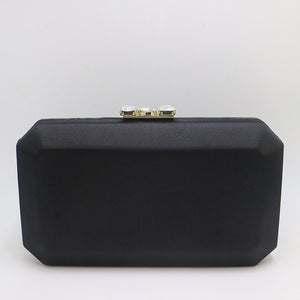 Elegant Hard Box Clutch Silk Satin Dark Green Evening Bags for Matching Shoes and Womens Wedding Prom Evening Party