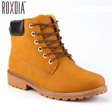 Load image into Gallery viewer, ROXDIA Faux Suede Leather Men Boots Spring Autumn And Winter Man Shoes Ankle Boot Men&#39;s Snow Shoe Work Plus Size 39-46 RXM560