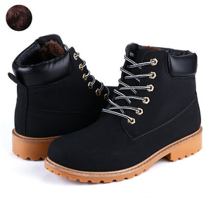 ROXDIA Faux Suede Leather Men Boots Spring Autumn And Winter Man Shoes Ankle Boot Men's Snow Shoe Work Plus Size 39-46 RXM560