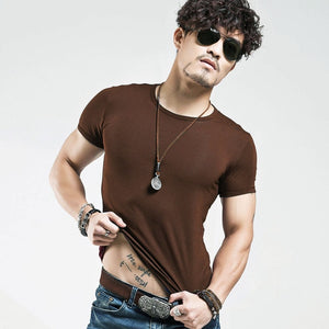 Men's Tops Tees 2018 summer new cotton v neck short sleeve t shirt men fashion trends fitness tshirt free shipping LT39 size 5XL