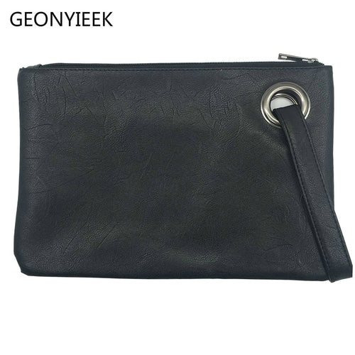 Fashion solid women's clutch bag leather women envelope bag clutch evening bag female Clutches Handbag free shipping