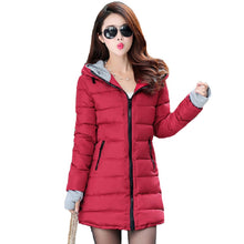 Load image into Gallery viewer, Women winter jacket 2018 high quality warm thicken female womens coat jacket long hooded outwear casaco feminino inverno