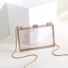 Load image into Gallery viewer, BELLA JOY New Acrylic Transparent Women Clutch Bag Chain Luxury Brand Women Messenger Bag Evening Bag Handbag Chain Shoulder Bag