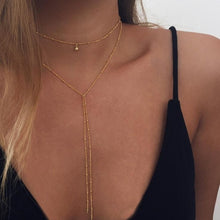 Load image into Gallery viewer, Gold color Choker Necklace for women Long moon Tassel Pendant Chain Necklaces &amp; Pendants Laces velvet chokers Fashion Jewelry