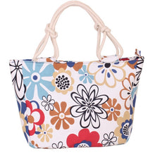 Load image into Gallery viewer, 2018 Fashion Folding Women Big Size Handbag Tote Ladies Casual Flower Printing Canvas Graffiti Shoulder Bag Beach Bolsa Feminina