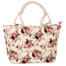 Load image into Gallery viewer, 2018 Fashion Folding Women Big Size Handbag Tote Ladies Casual Flower Printing Canvas Graffiti Shoulder Bag Beach Bolsa Feminina