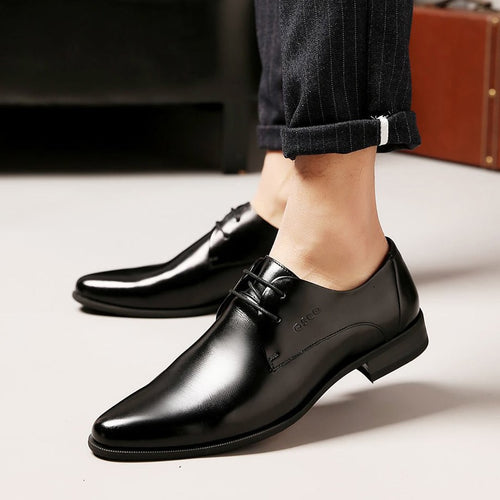 OSCO Men Shoes Spring Summer Formal Genuine Leather Business Casual Shoes Men Dress Office Luxury Shoes Male Breathable Oxfords