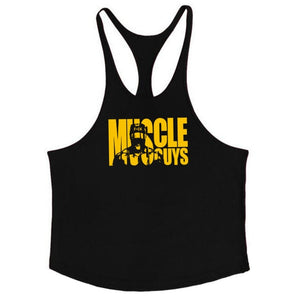 Muscleguys Cotton Gyms Tank Tops Men Sleeveless Tanktops For Boys Bodybuilding Clothing Undershirt Fitness Stringer Golds Vest