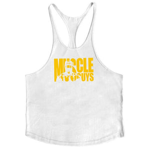 Muscleguys Cotton Gyms Tank Tops Men Sleeveless Tanktops For Boys Bodybuilding Clothing Undershirt Fitness Stringer Golds Vest