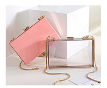 Load image into Gallery viewer, BELLA JOY New Acrylic Transparent Women Clutch Bag Chain Luxury Brand Women Messenger Bag Evening Bag Handbag Chain Shoulder Bag