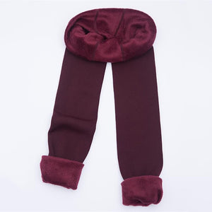 Autumn Winter Fashion Explosion Model Plus Thick Velvet Warm Seamlessly Integrated Inverted Cashmere Leggings Warm Pants