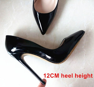 Brand Shoes Woman High Heels Ladies Shoes 12CM Heels Pumps Women Shoes High Heels Sexy Black Beige Wedding Shoes Stiletto B-0043