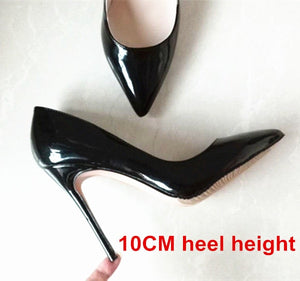 Brand Shoes Woman High Heels Ladies Shoes 12CM Heels Pumps Women Shoes High Heels Sexy Black Beige Wedding Shoes Stiletto B-0043