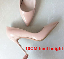 Load image into Gallery viewer, Brand Shoes Woman High Heels Ladies Shoes 12CM Heels Pumps Women Shoes High Heels Sexy Black Beige Wedding Shoes Stiletto B-0043