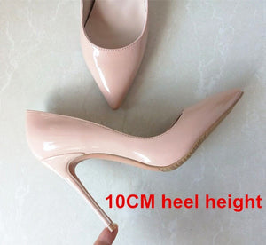 Brand Shoes Woman High Heels Ladies Shoes 12CM Heels Pumps Women Shoes High Heels Sexy Black Beige Wedding Shoes Stiletto B-0043