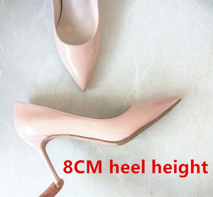 Brand Shoes Woman High Heels Ladies Shoes 12CM Heels Pumps Women Shoes High Heels Sexy Black Beige Wedding Shoes Stiletto B-0043