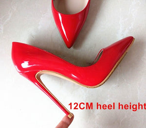 Brand Shoes Woman High Heels Ladies Shoes 12CM Heels Pumps Women Shoes High Heels Sexy Black Beige Wedding Shoes Stiletto B-0043