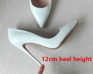 Brand Shoes Woman High Heels Ladies Shoes 12CM Heels Pumps Women Shoes High Heels Sexy Black Beige Wedding Shoes Stiletto B-0043