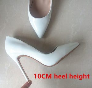 Brand Shoes Woman High Heels Ladies Shoes 12CM Heels Pumps Women Shoes High Heels Sexy Black Beige Wedding Shoes Stiletto B-0043