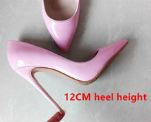 Load image into Gallery viewer, Brand Shoes Woman High Heels Ladies Shoes 12CM Heels Pumps Women Shoes High Heels Sexy Black Beige Wedding Shoes Stiletto B-0043