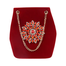 Load image into Gallery viewer, JULY&#39;S SONG Velour Bucket Bag Women Embroidery Diamond Handbag Ladies Velvet Shoulder Bag Elegant Crystal Floral Chain Bags