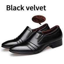 Load image into Gallery viewer, BIMUDUIYU Luxury brand PU Leather Fashion Men Business Dress Loafers Pointy Black Shoes Oxford Breathable Formal Wedding Shoes