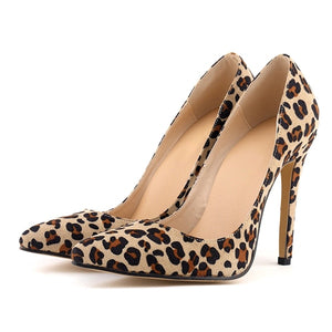 Women Pumps Leopard Shoes High Heels Sexy Pointed Toes Wedding Shoes Woman Stiletto Heel Office Lady Dress Shoes Casual Evening