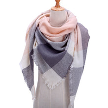 Load image into Gallery viewer, Designer 2018 knitted spring winter women scarf plaid warm cashmere scarves shawls luxury brand neck bandana  pashmina lady wrap