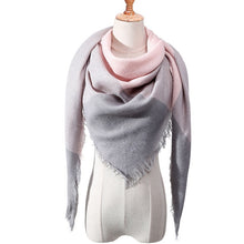 Load image into Gallery viewer, Designer 2018 knitted spring winter women scarf plaid warm cashmere scarves shawls luxury brand neck bandana  pashmina lady wrap