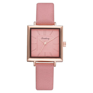 2018 Top Brand Square Women Bracelet Watch Contracted Leather Crystal WristWatches Women Dress Ladies Quartz Clock Dropshiping