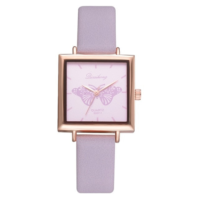 2018 Top Brand Square Women Bracelet Watch Contracted Leather Crystal WristWatches Women Dress Ladies Quartz Clock Dropshiping