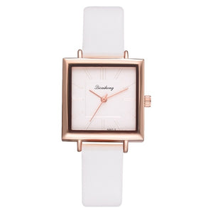 2018 Top Brand Square Women Bracelet Watch Contracted Leather Crystal WristWatches Women Dress Ladies Quartz Clock Dropshiping