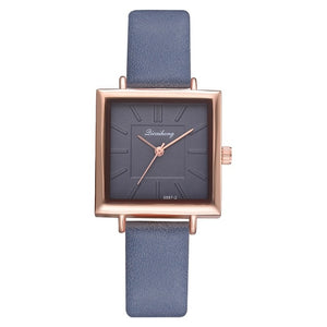 2018 Top Brand Square Women Bracelet Watch Contracted Leather Crystal WristWatches Women Dress Ladies Quartz Clock Dropshiping